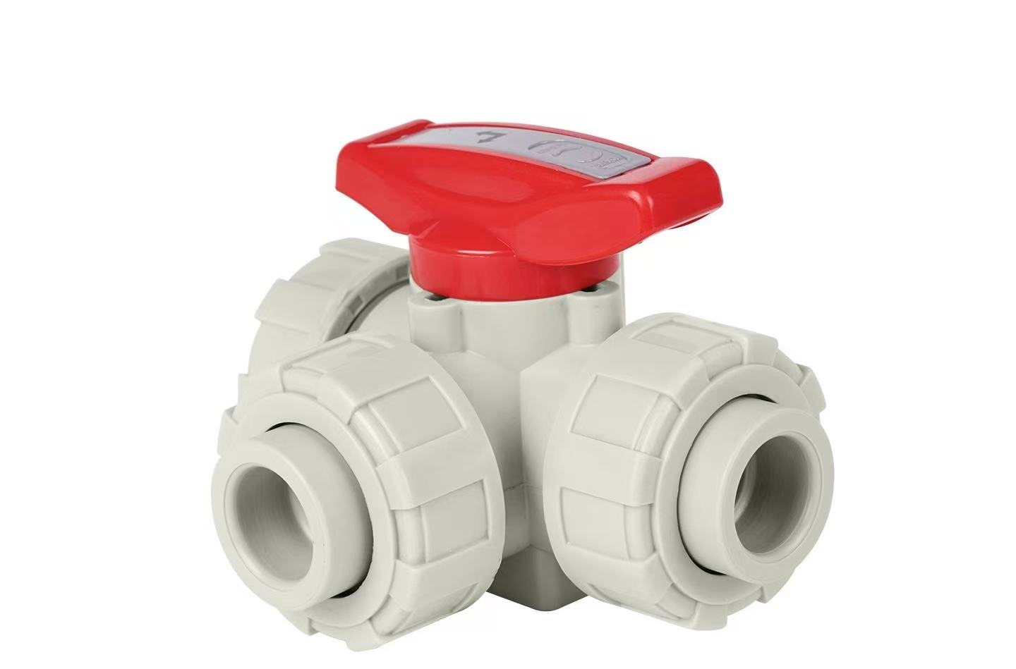 PPH Tee Union Ball Valve
